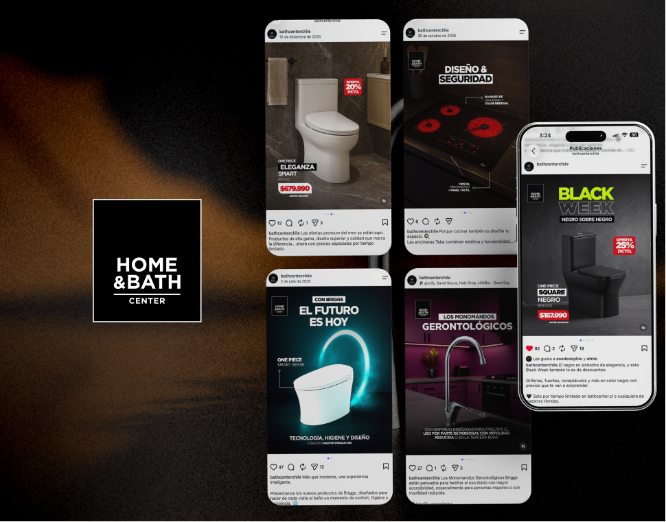 Home & Bath Center: contenido que muestra soluciones que nadie sabe buscar · Home & Bath Center